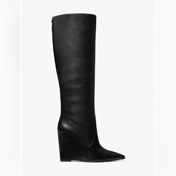 MICHAEL KORS ISRA WEDGE BOOT LEATHER US 5.5M - Picture 1 of 11